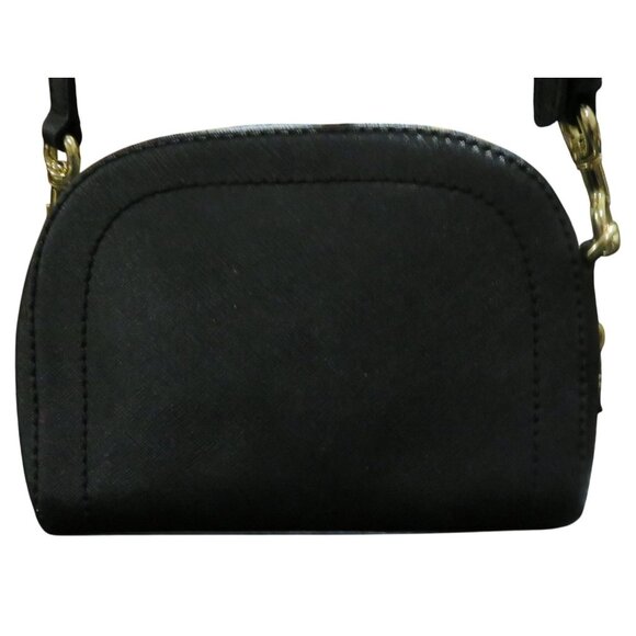 Marc Jacobs Black Playback Italian Saffiano Leather Crossbody Dome Saddle Bag - Picture 2 of 15